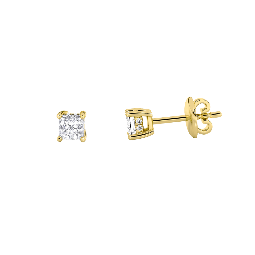 14K Yellow Gold 1.2ctw Lab Diamond Celestial Studs