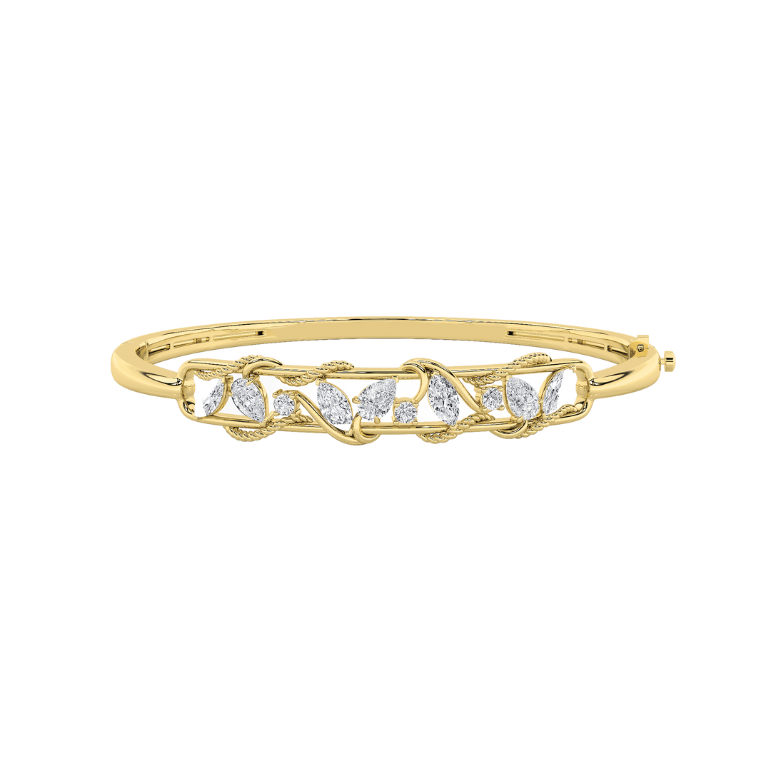 14KY Lab Diamond 2ctw Contemporary Bangle F+VS+