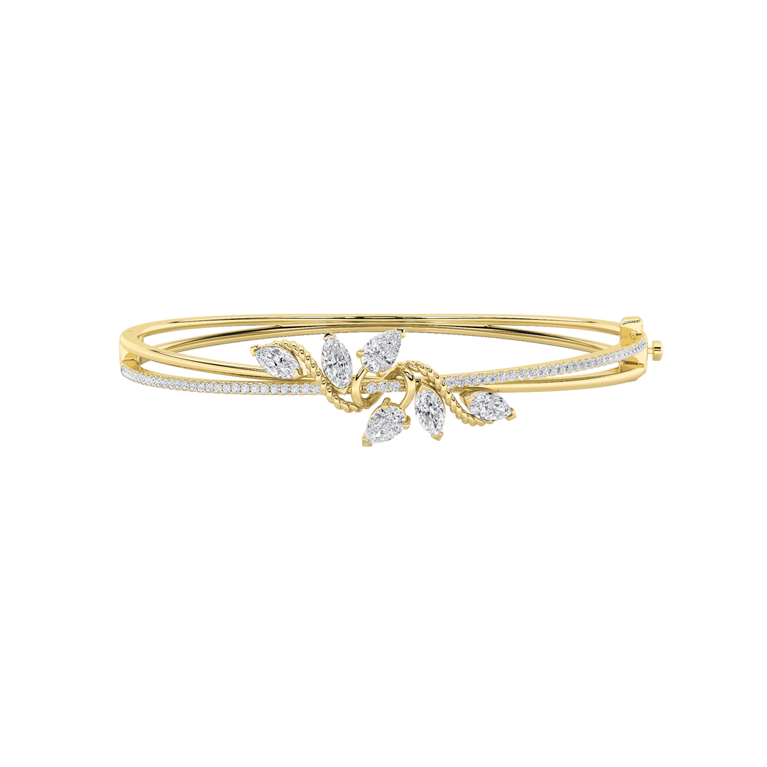 14KY Lab Diamond 2ctw Contemporary Bangle F+VS+