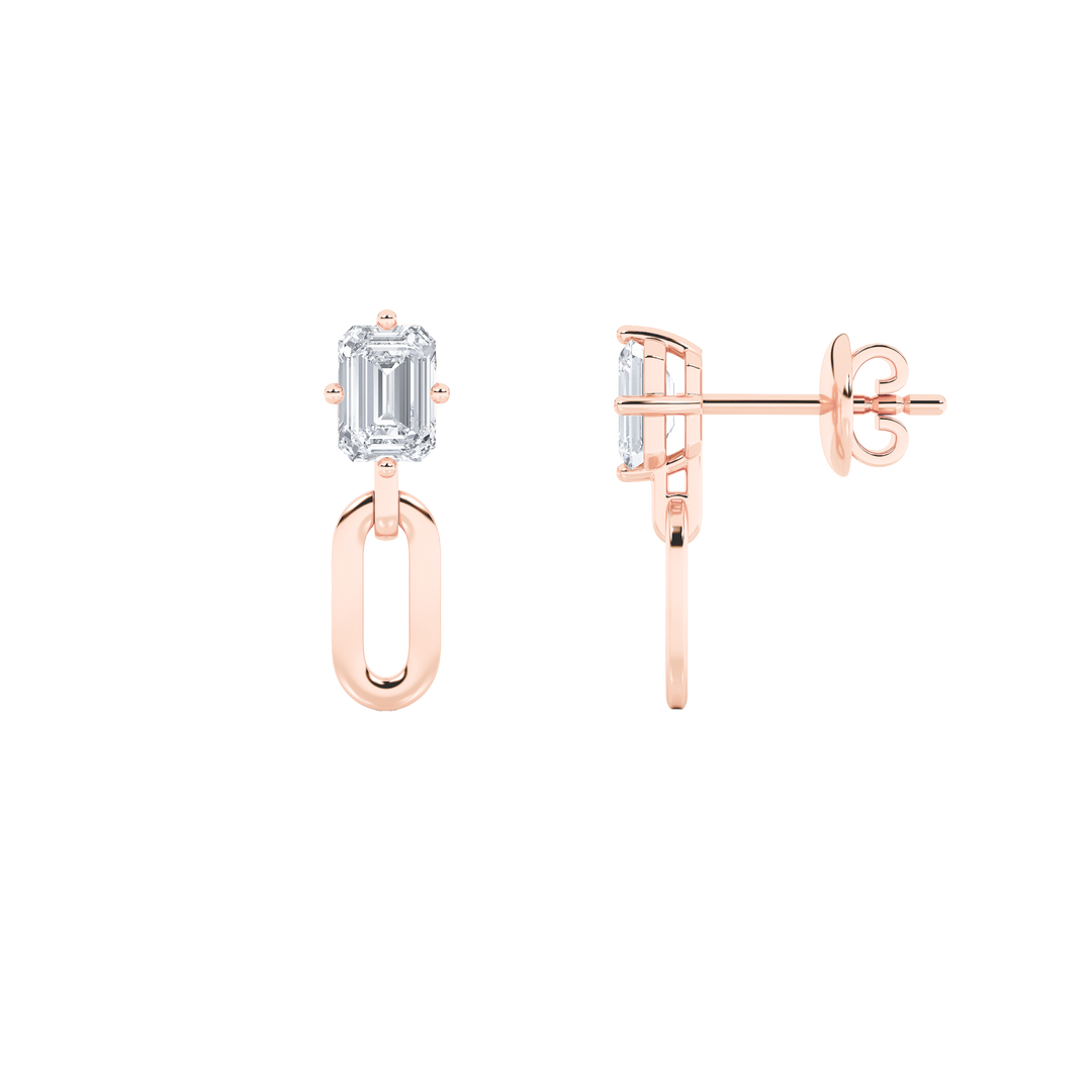 14KR 1ct F+VS+ Lab Diamond Stud Earrings