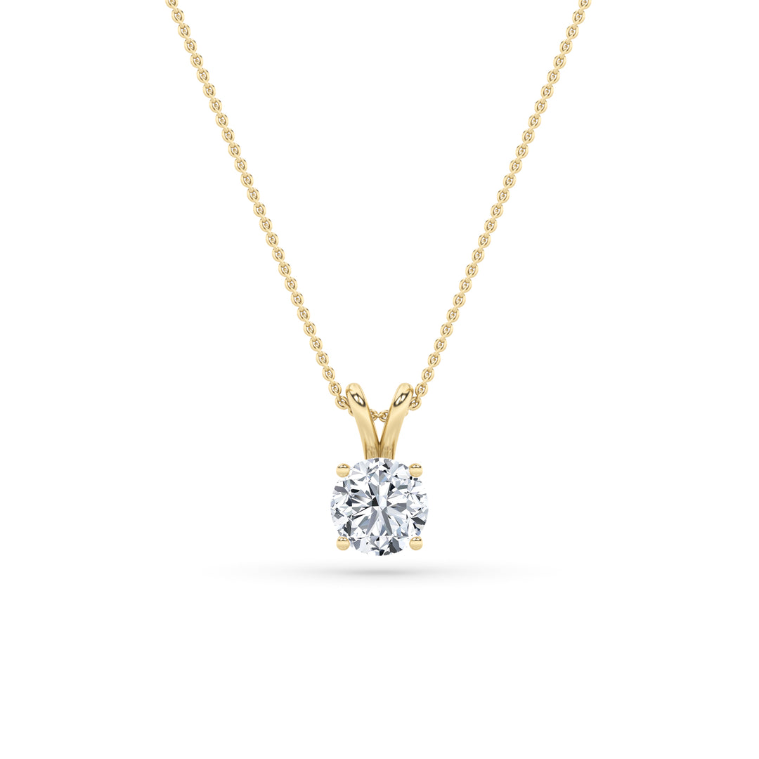 14K Yellow Gold 2ctw Lab Diamond Pendant