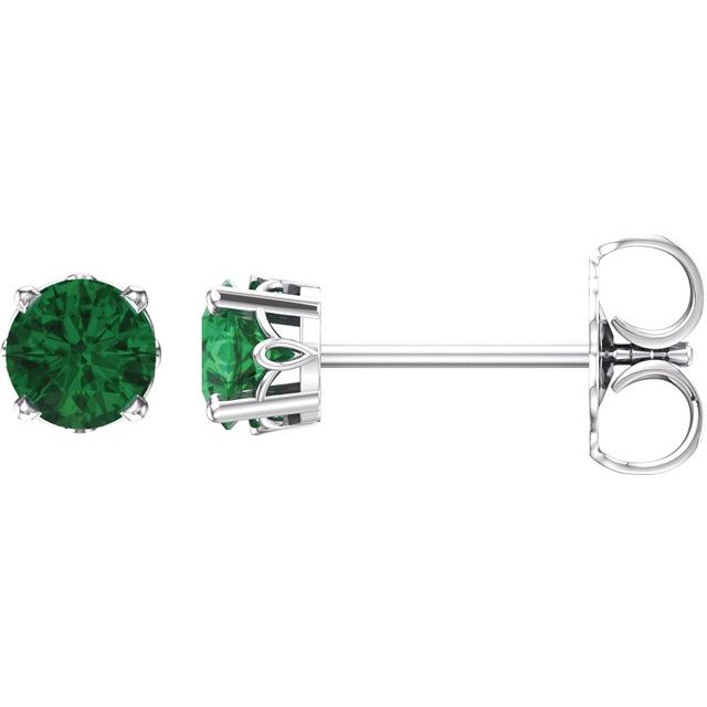 Round 4-Prong Scroll Setting® Stud Earrings