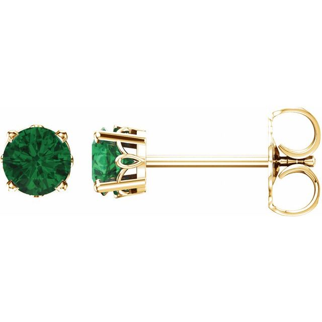 Round 4-Prong Scroll Setting® Stud Earrings