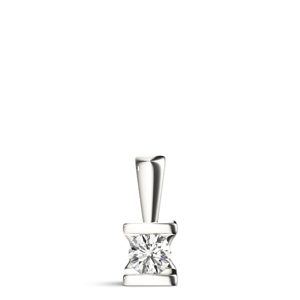 1 CT Lab Diamond 14K White Gold Pendant