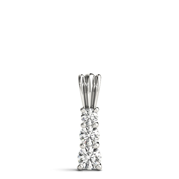 Platinum White 0.55ctw Lab Diamond Pendant