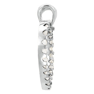 14K White Gold Lab Diamond Heart Pendant