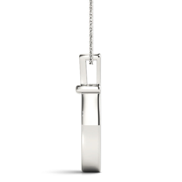 White Gold 3-Stone Lab Diamond Pendant