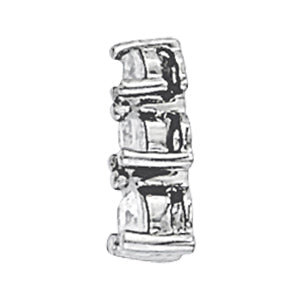 White Platinum 3-Stone Diamond Pendant