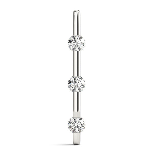 White Platinum 3-Stone Lab Diamond Pendant