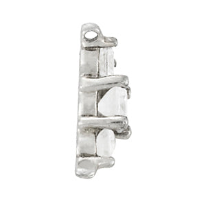 14K White Gold Lab Diamond 3-Stone Pendant