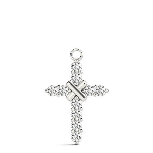 White Gold Diamond Cross Pendant | Religious Jewelry