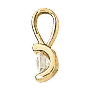 White Platinum 1CT Lab Diamond Solitaire Pendant