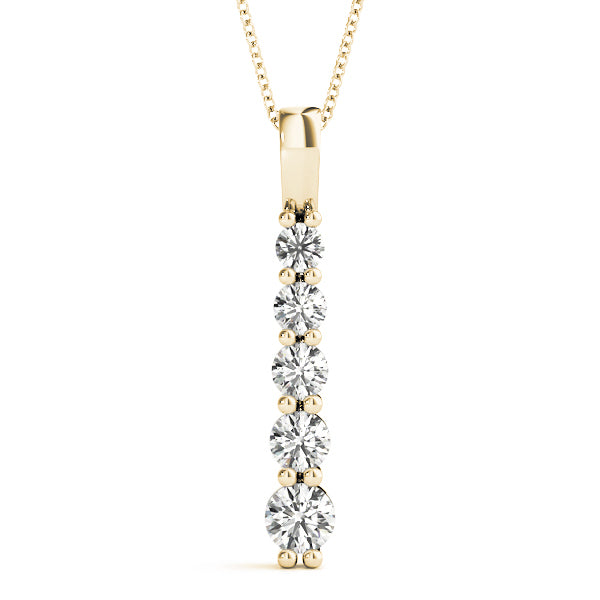 18K Yellow Gold Lab Diamond Pendant