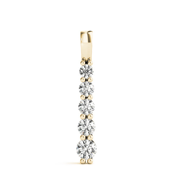 18K Yellow Gold Lab Diamond Pendant
