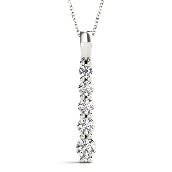 14K White Gold Lab Diamond Pendant