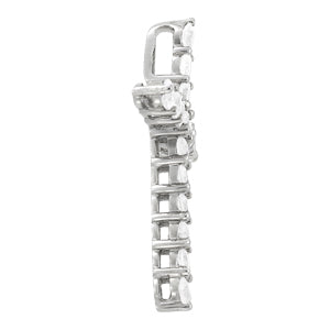 White Platinum Diamond Cross Pendant Religious Jewelry