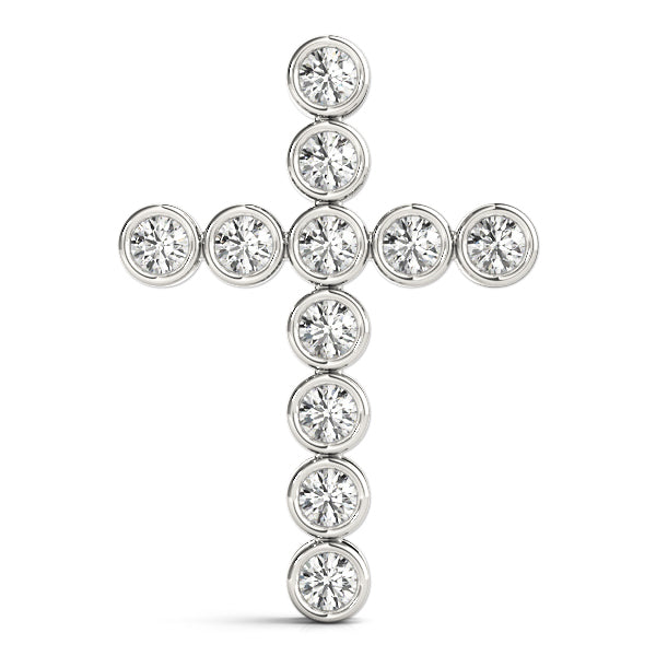 Platinum Diamond Religious Cross Pendant