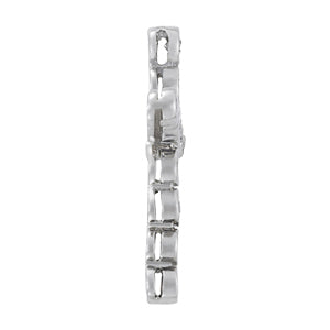 14K White Gold Diamond Cross Pendant Jewelry