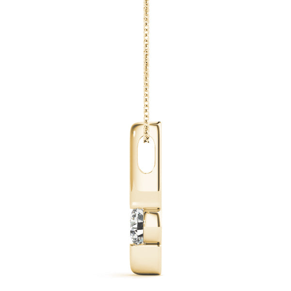 18K Yellow Gold 0.5CT Lab Diamond Pendant