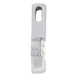 14K White Gold Lab Diamond Solitaire Pendant