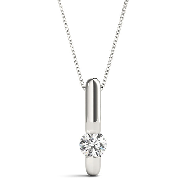 18K White Gold 0.5CT Lab Diamond Pendant