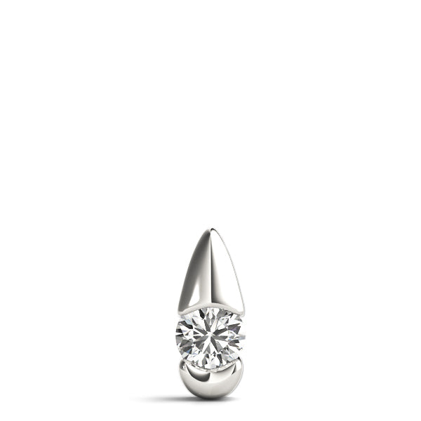 White Platinum 0.5CT Lab Diamond Solitaire Pendant