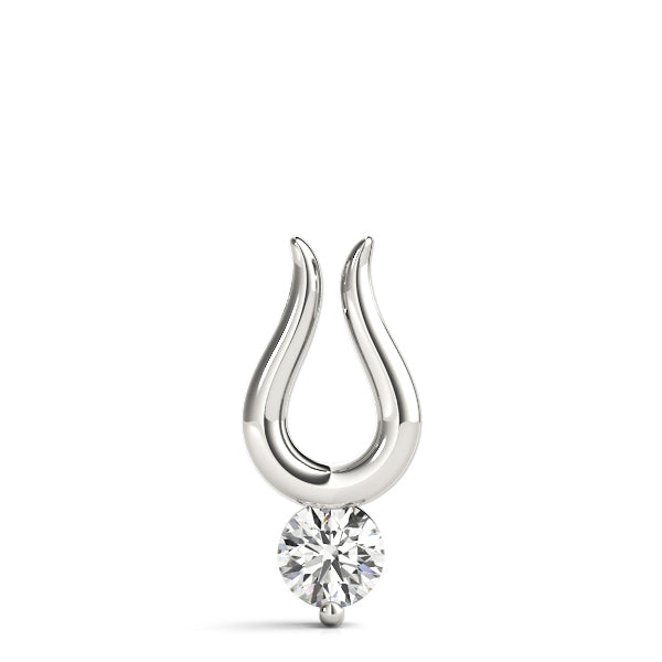 0.5ct Lab Diamond Pendant - 14K White Gold Solitaire