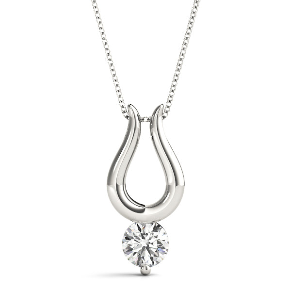18K White Gold 0.5CT Lab Diamond Pendant