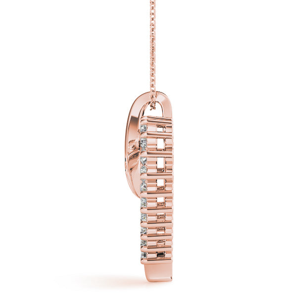Rose Gold Diamond Heart Pendant 0.50ctw