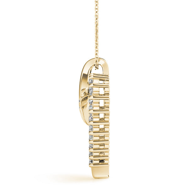Yellow Gold Multi-Diamond Heart Pendant