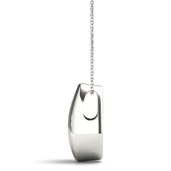 18K White Gold Lab Diamond 3-Stone Pendant