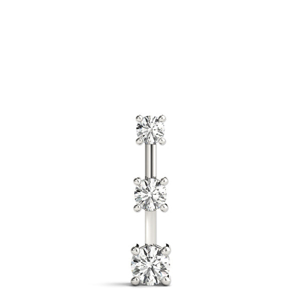 Lab Diamond 3-Stone 18K White Gold Pendant