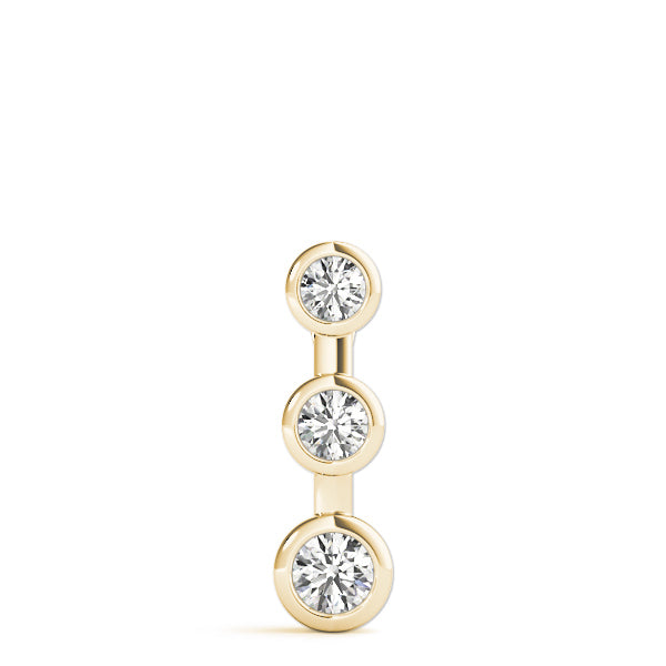 18K Yellow Gold Lab Diamond 3-Stone Pendant