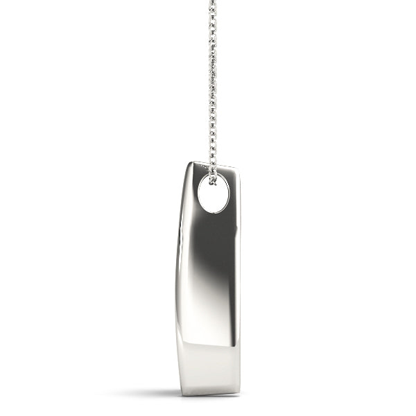 18K White Gold Lab Diamond 3-Stone Pendant