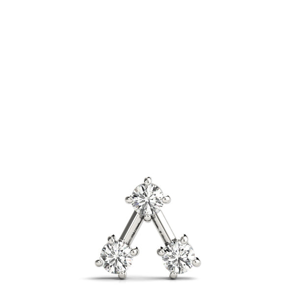 White Platinum 3-Stone Lab Diamond Pendant