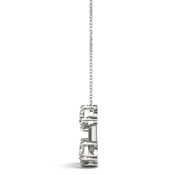 White Gold 3-Stone Lab Diamond Pendant