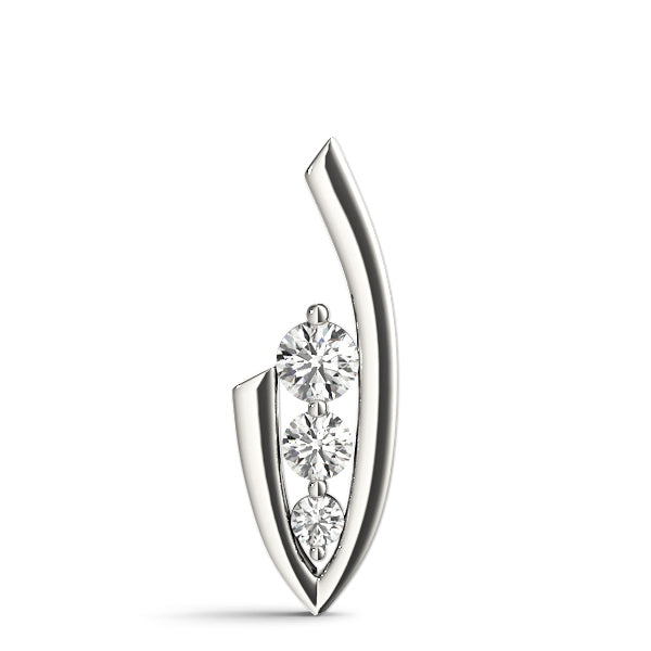 Platinum 3-Stone Lab Diamond Pendant