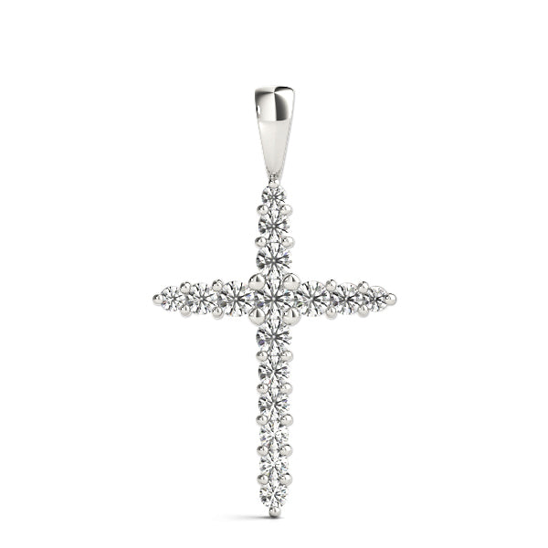 Platinum Diamond Religious Cross Pendant