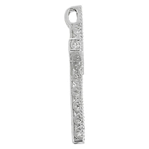 Platinum Diamond Religious Cross Pendant