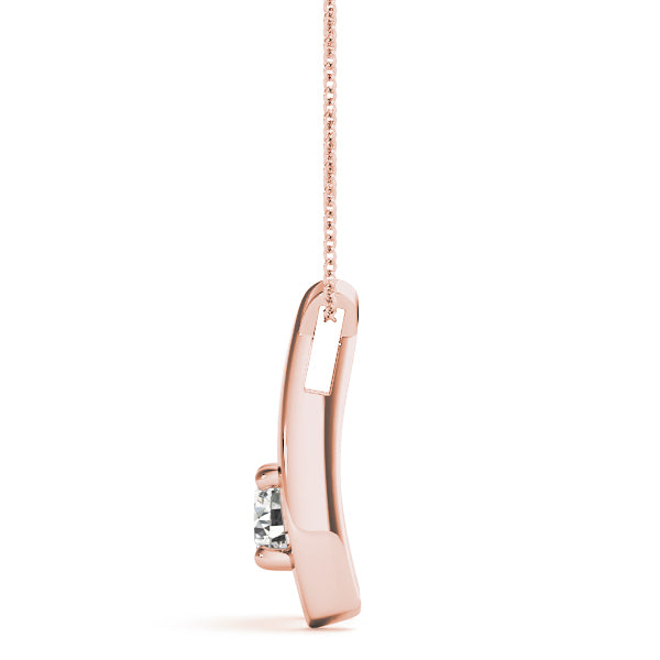 Rose Gold Lab Diamond Solitaire Pendant 0.33ct