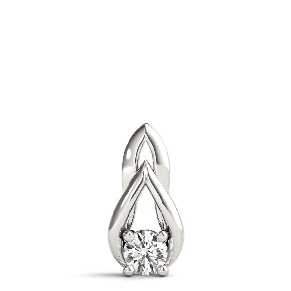 14K White Gold 0.33 CT Lab Diamond Pendant