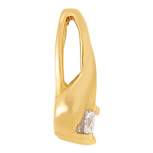18K White Gold Lab Diamond Solitaire Pendant