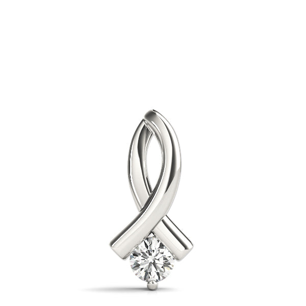 White Platinum 0.35ct Lab Diamond Solitaire Pendant