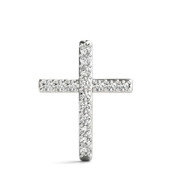 White Gold Diamond Cross Pendant | Religious Jewelry