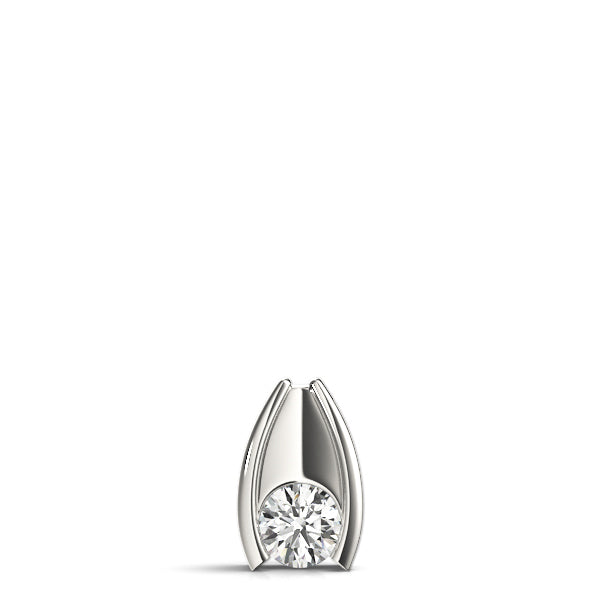 14K White Gold 0.33 CT Lab Diamond Pendant
