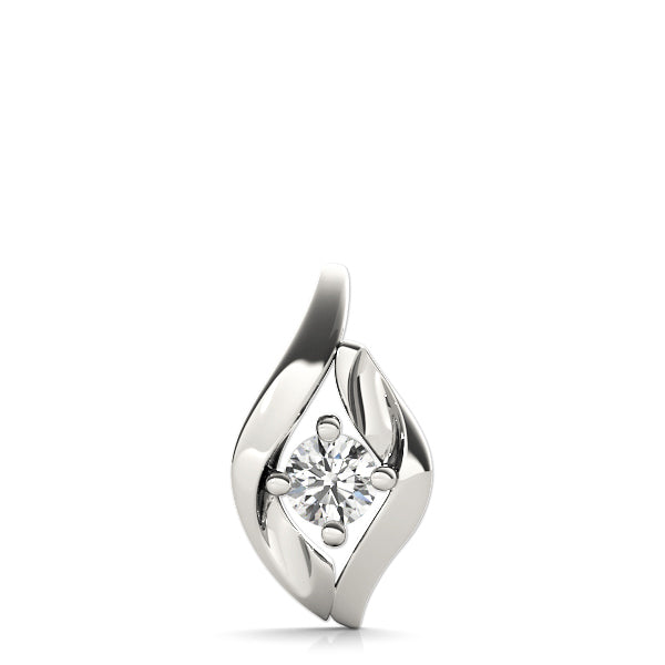 14K White Gold 0.33ct Lab Diamond Pendant