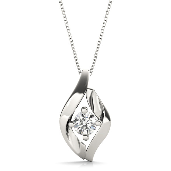18K White Gold 0.33CT Lab Diamond Pendant