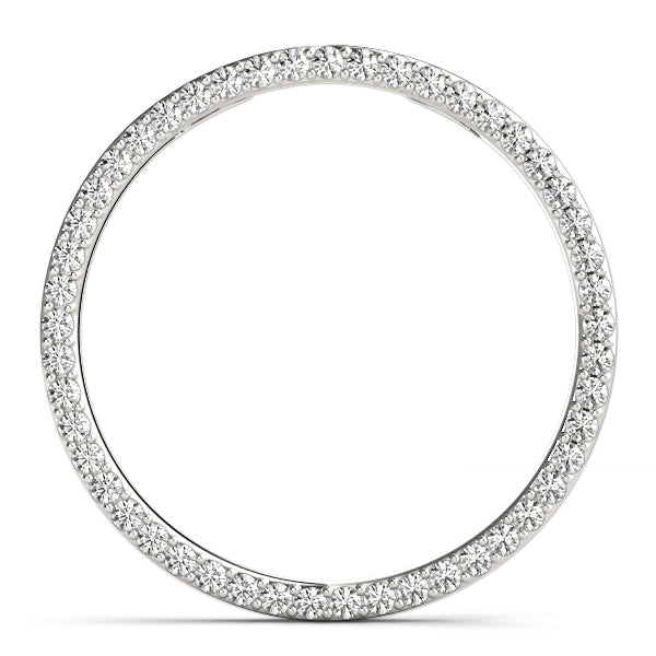 18K White Gold Diamond Circle Pendant