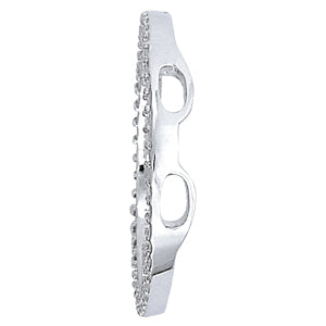 14K White Gold Diamond Circle Pendant