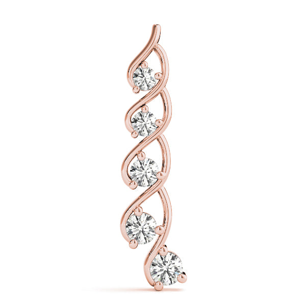 18K Rose Gold Lab Diamond Journey Pendant